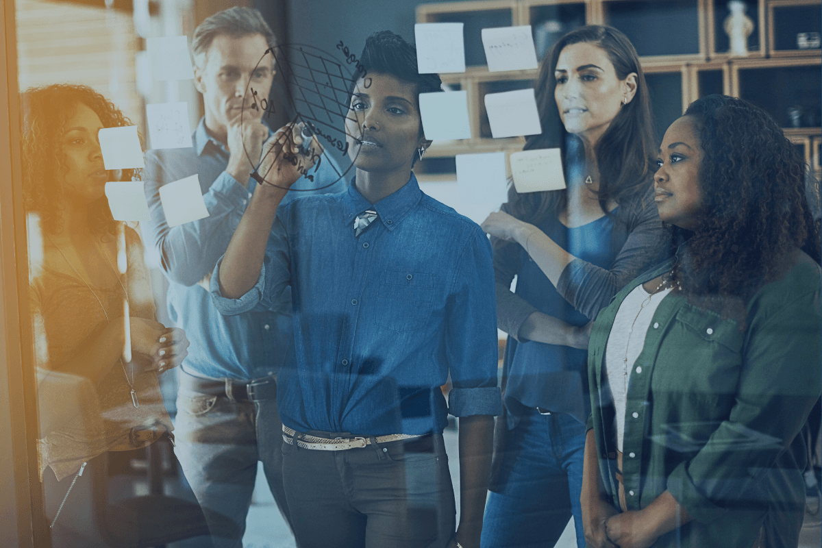 IT team managing trouble tickets with Mojo Helpdesk software