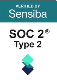 SOC 2 Type 2 badge, independently verified by Sensiba