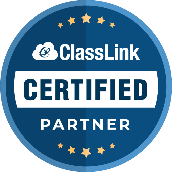 ClassLink certified partner badge. This partnership will support more than 23 million students and teachers by combining Mojo Helpdesk's plug-and-play help desk software with ClassLink's widely-adopted access, analytics, and identity management platform.