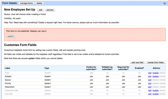 Customize Form Fields