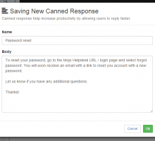 New Feature Mojo Helpdesk Canned Responses Mojo Helpdesk Blog