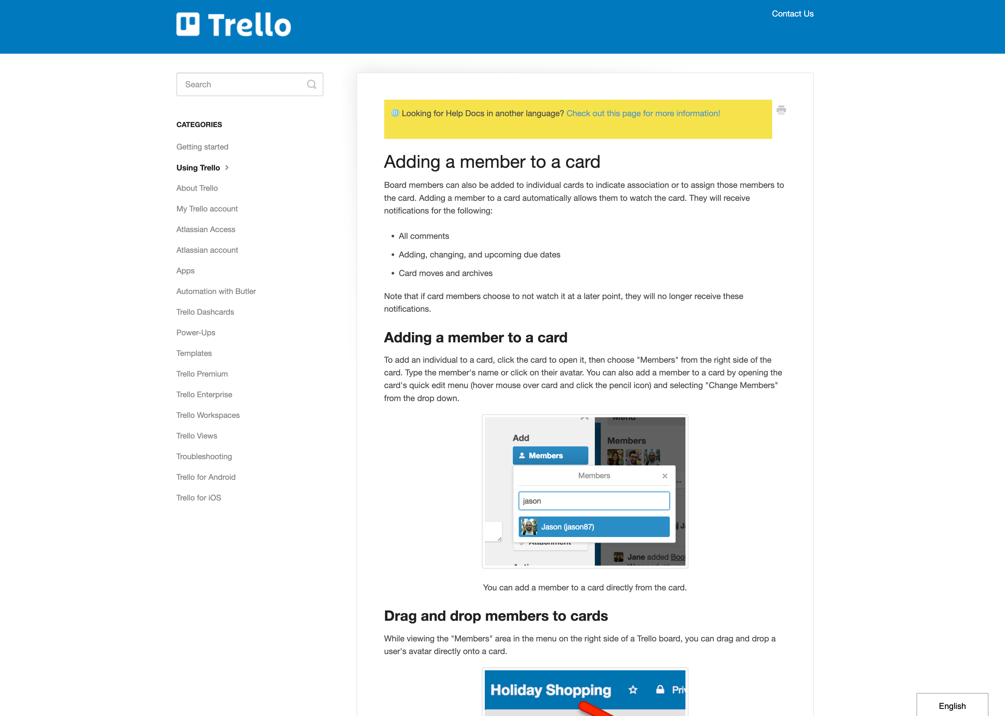 Trello FAQ Page Example